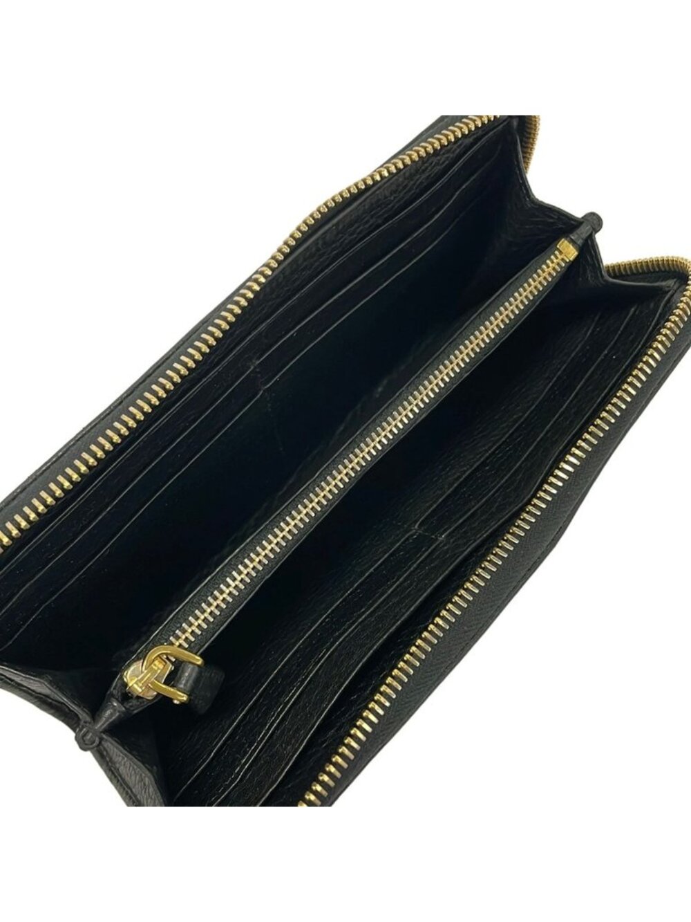 Prada Wallet Black L-shaped Zipper Leather - Picture 3 of 7